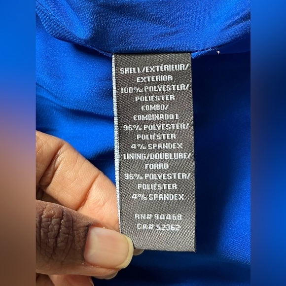 Blue Vera Wang Greek Style Maxi Dress Size 6 Royal Blue - Picture 10 of 12